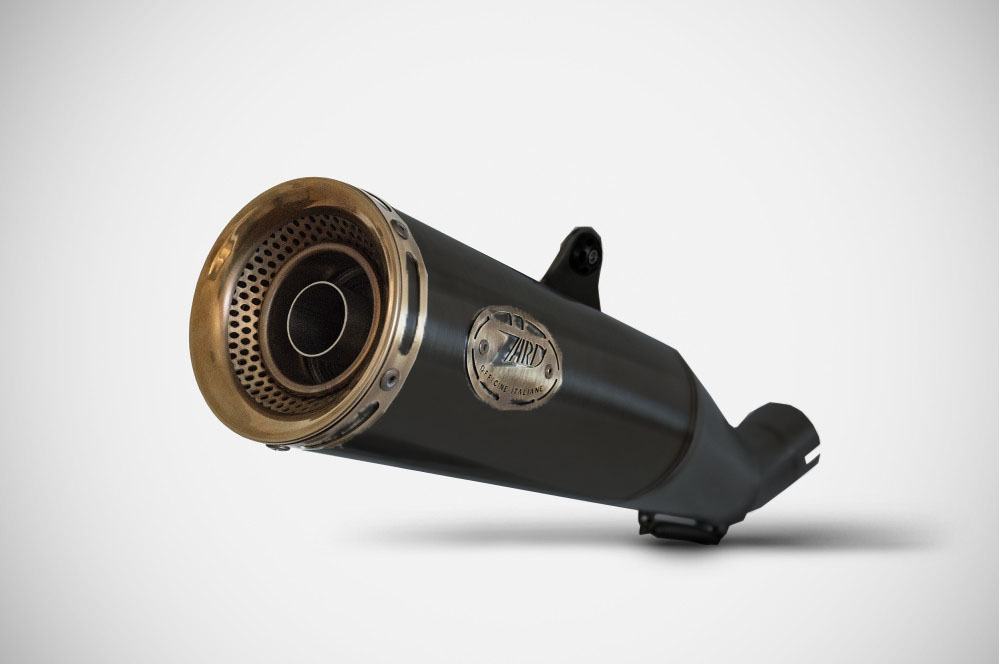 Slip-On Zard "ZUMA" Acciaio Inox Nero Fondello Bronzato Racing per DUCATI SCRAMBLER DESERT SLED 800 2021-2022