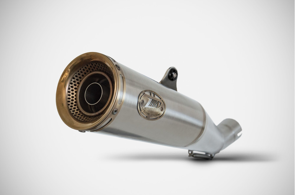Slip-On Zard "ZUMA" Acciaio Inox Satinato Fondello Bronzato Omologato per DUCATI SCRAMBLER DESERT SLED 800 2021-2022