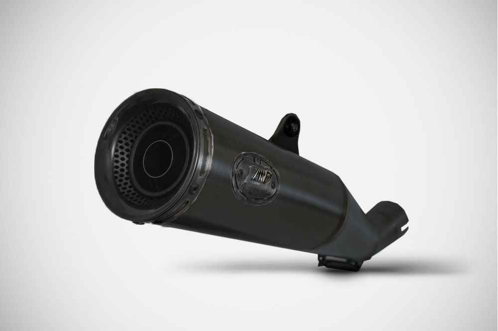 Slip-On Zard "ZUMA" Acciaio Inox Nero Fondello Nero Omologato per DUCATI SCRAMBLER DESERT SLED 800 2021-2022