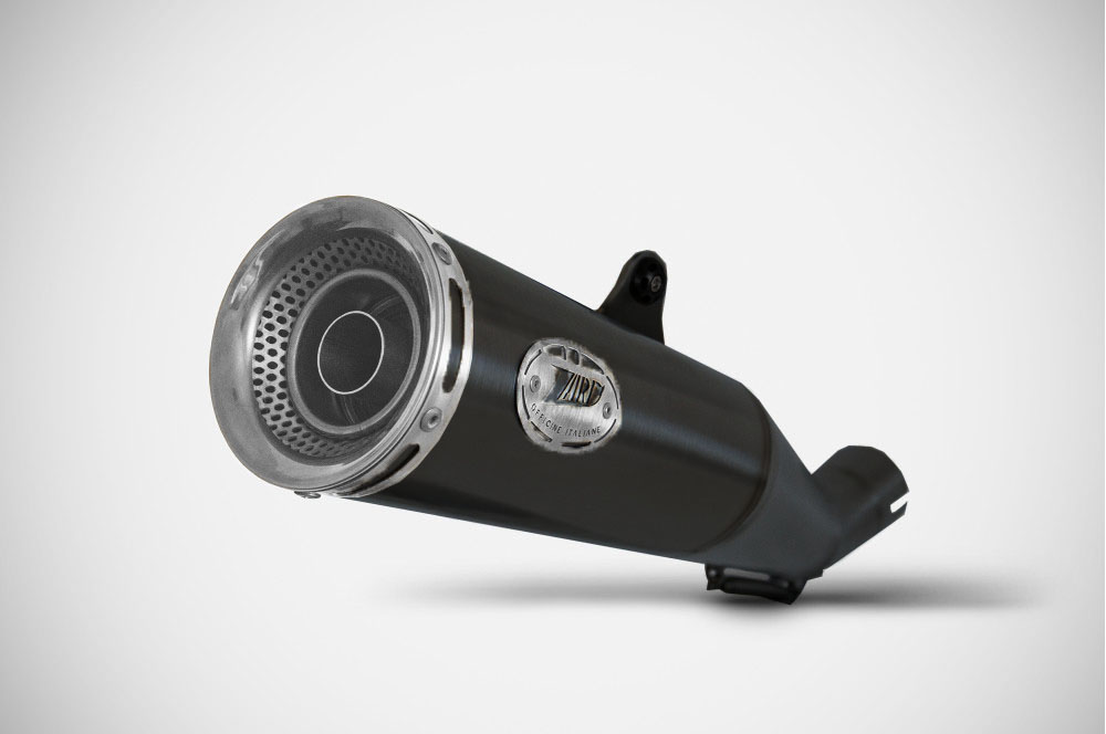 Slip-On Zard "ZUMA" Acciaio Inox Nero Fondello Argento Omologato per DUCATI SCRAMBLER DESERT SLED 800 2021-2022