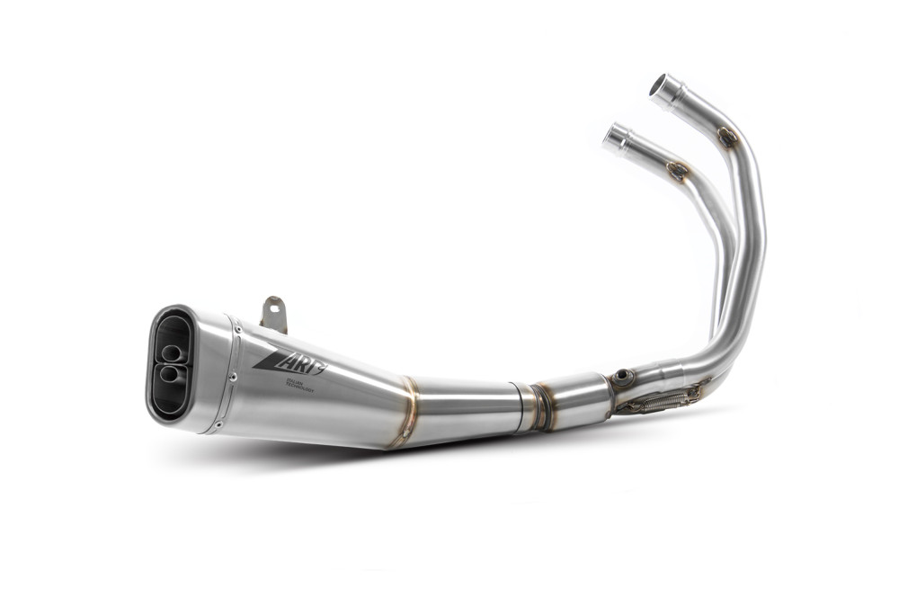 Kit Completo 2>1 Zard Inox con Fondello Inox Satinato Racing per YAMAHA MT-07 2014-2016