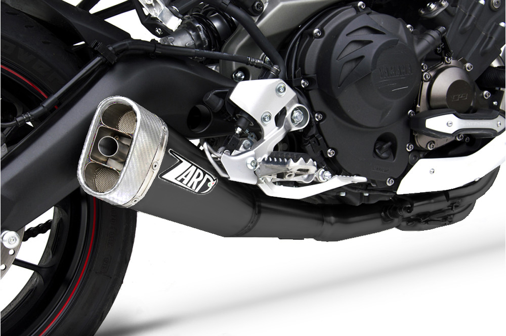 Kit Completo Zard 2>1 Acciaio Inox Fondello Inox Racing Nero per YAMAHA TRACER 900 2015-2016