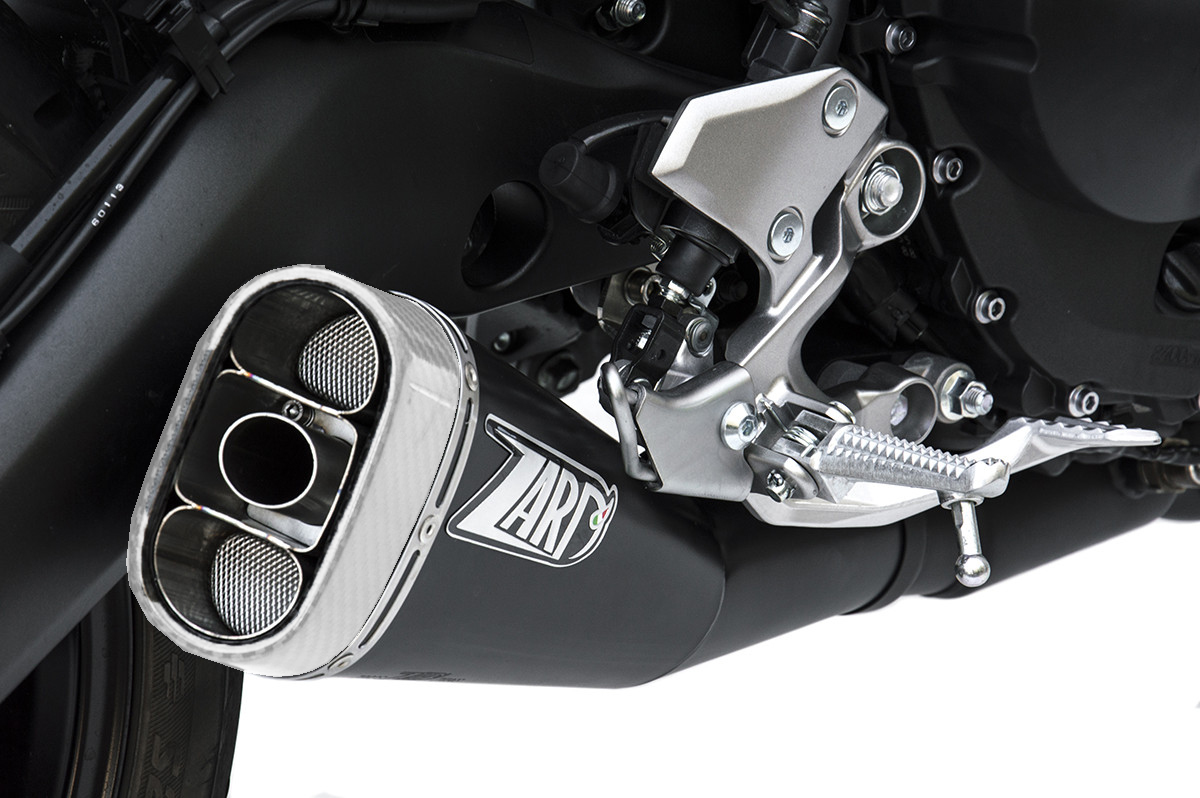 Kit Completo 2>1 Zard Acciaio Inox Racing Nero fondello Inox per YAMAHA XSR 900 2016-2020