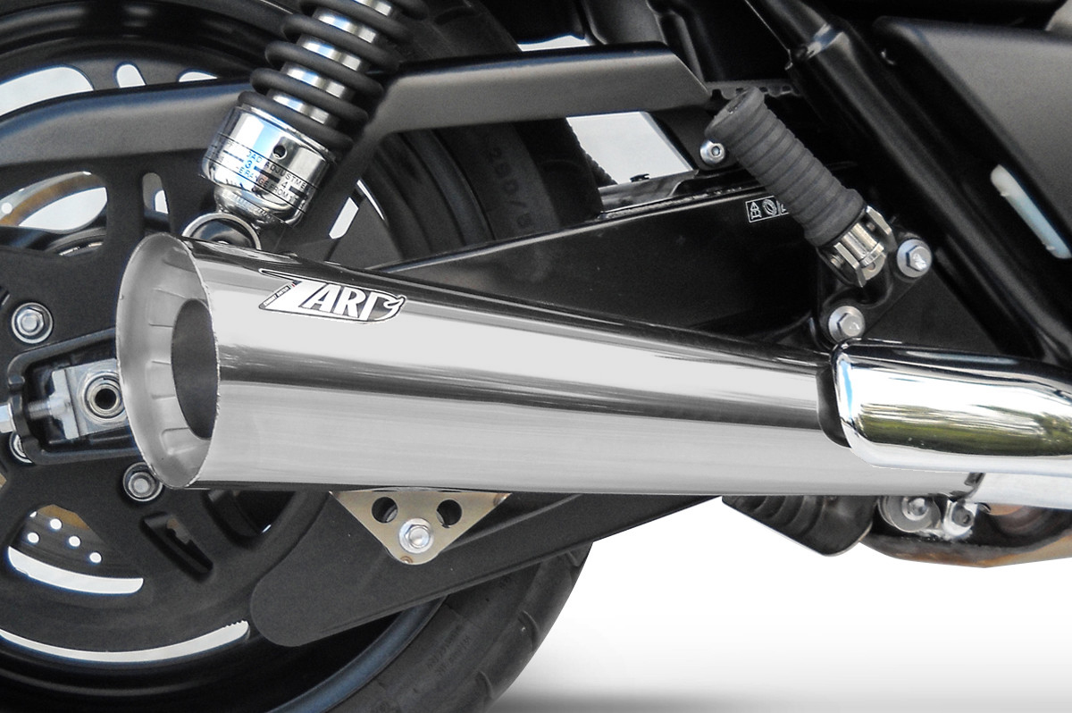 Slip-On Zard "CONICO" Acciaio Inox Omologato Satinato per TRIUMPH THUNDERBIRD 1600 2009-2016