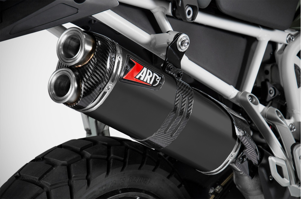 Slip-On Zard Acciaio Inox Fondello Carbonio Racing Nero per TRIUMPH TIGER 900 2020-2023