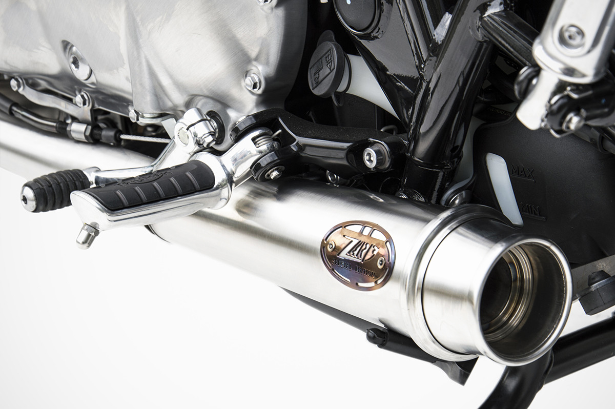 Slip-On Kit Zard 2>2 Acciaio Inox Racing Lucidato con Catalizzatore di serie per TRIUMPH BONNEVILLE T100 2017-2020