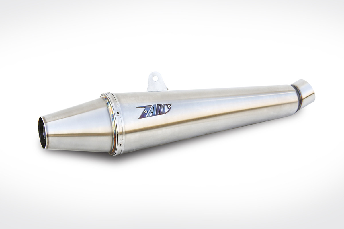 Kit Completo Zard 2>1 "CONICO" Basso Acciaio Inox Racing Satinato per TRIUMPH THRUXTON 900 2008-2016