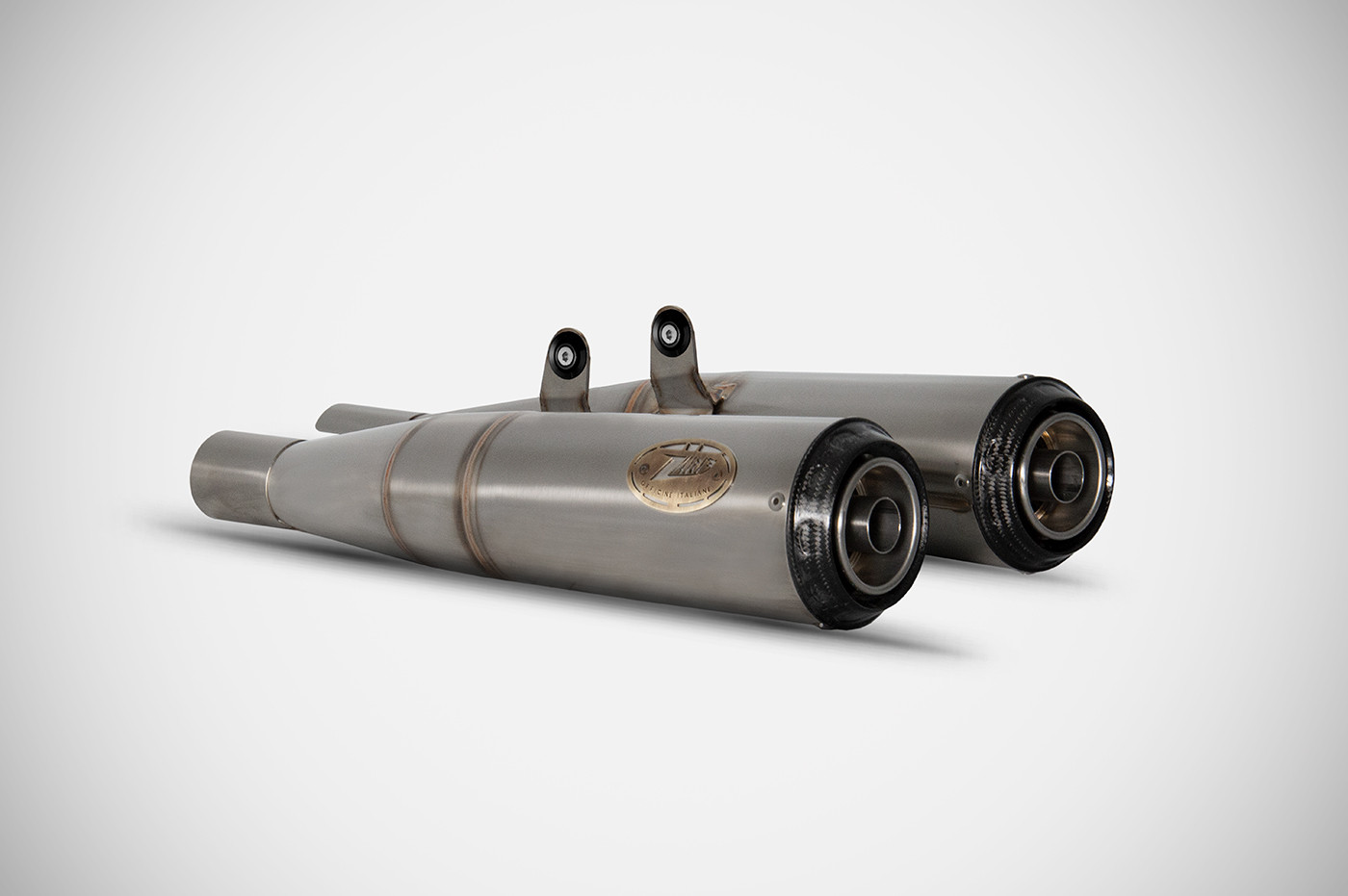 Slip-On Zard Acciaio Inox Omologato Satinato "CONICO" Fondello Carbonio per TRIUMPH SPEED TWIN 1200 2019-2020