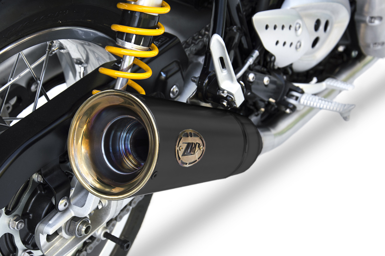Slip-On Zard Acciaio Inox Racing Nero per TRIUMPH THRUXTON-R 1200 2017-2020