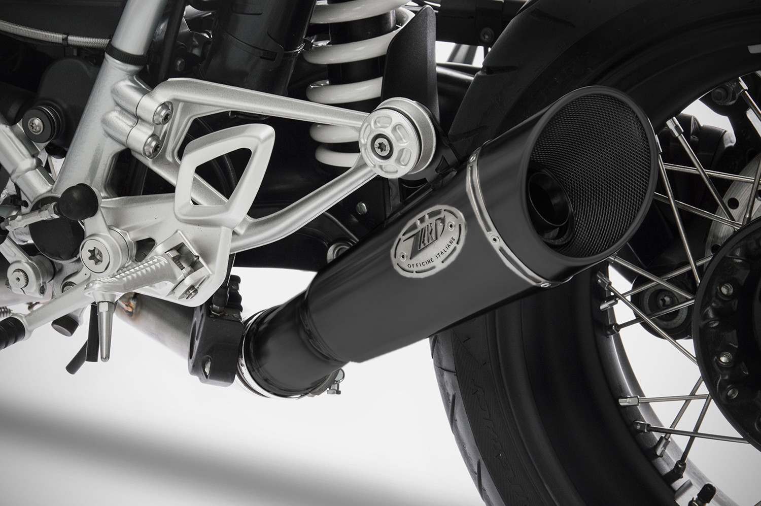 Slip-On Zard "GP" Acciaio Inox Racing Nero per BMW R NINE T RACER ABS 2017-2020