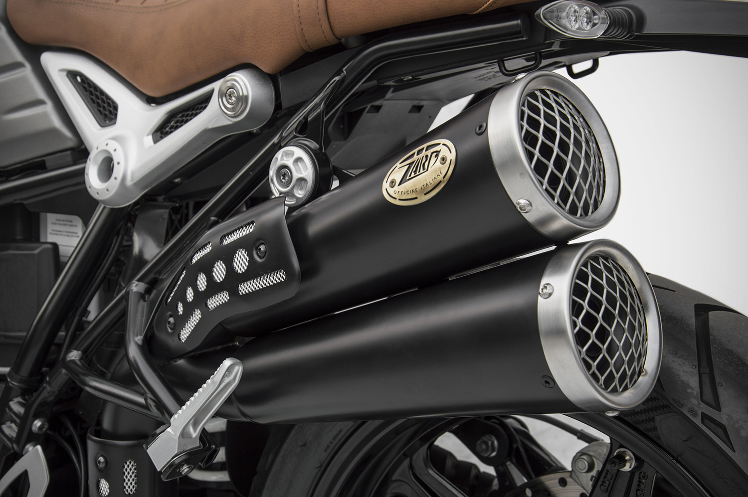 Slip-On Zard " THUNDERBOLT" Acciaio Inox Racing Nero per BMW R NINE T SCRAMBLER 2021-2023