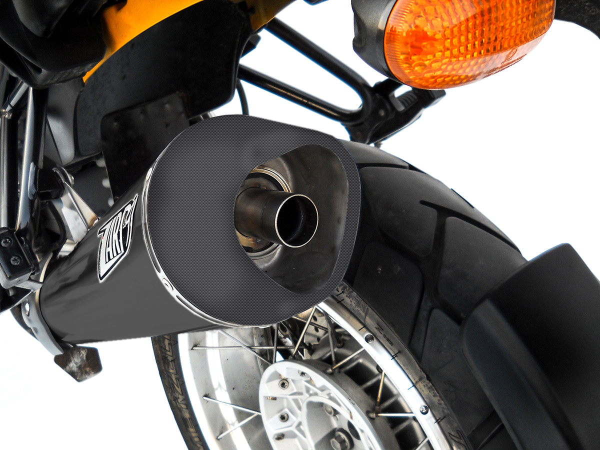 Slip-On Zard "CONICO" Acciaio Inox Racing Nero con fondello Carbonio per BMW R 1150 R 1999-2007