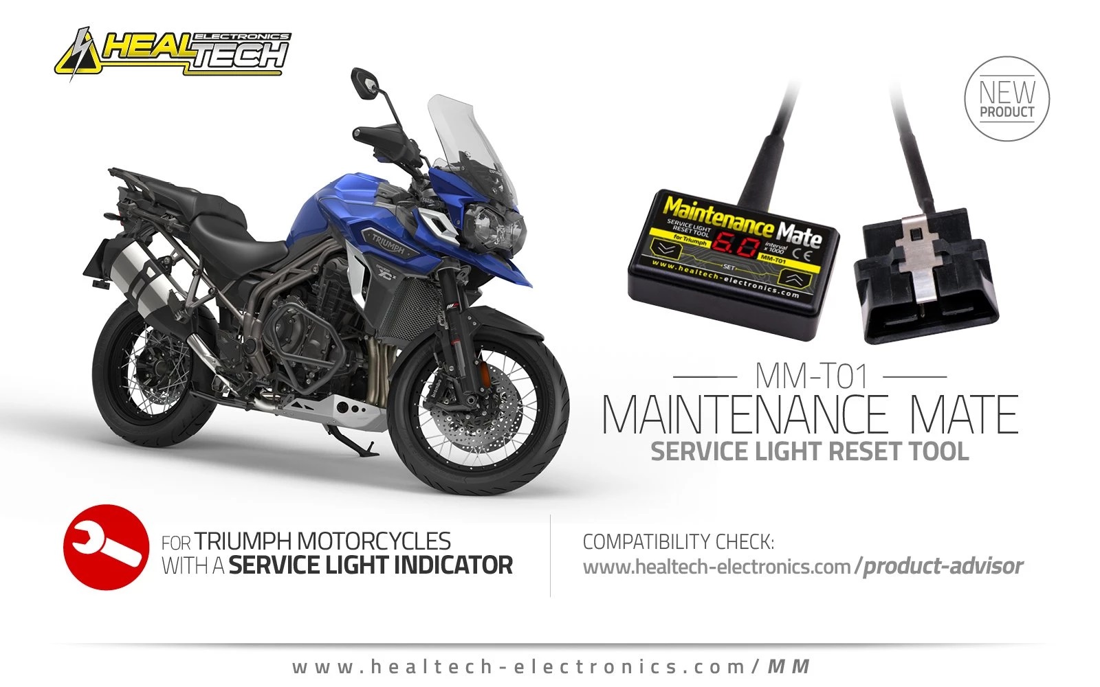 Healtech mantenience mate per TRIUMPH TIGER 1200 EXPLORER /XC 2012-2017