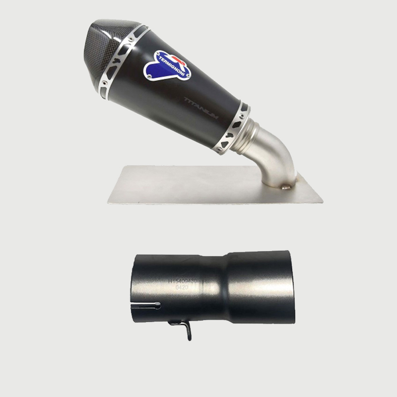Kit Silenziatore Termignoni Relevance Conico Racing in Titanio Nero con fondello in Carbonio e tubo di raccordo incluso per HONDA CB 1000 R 2018-2020