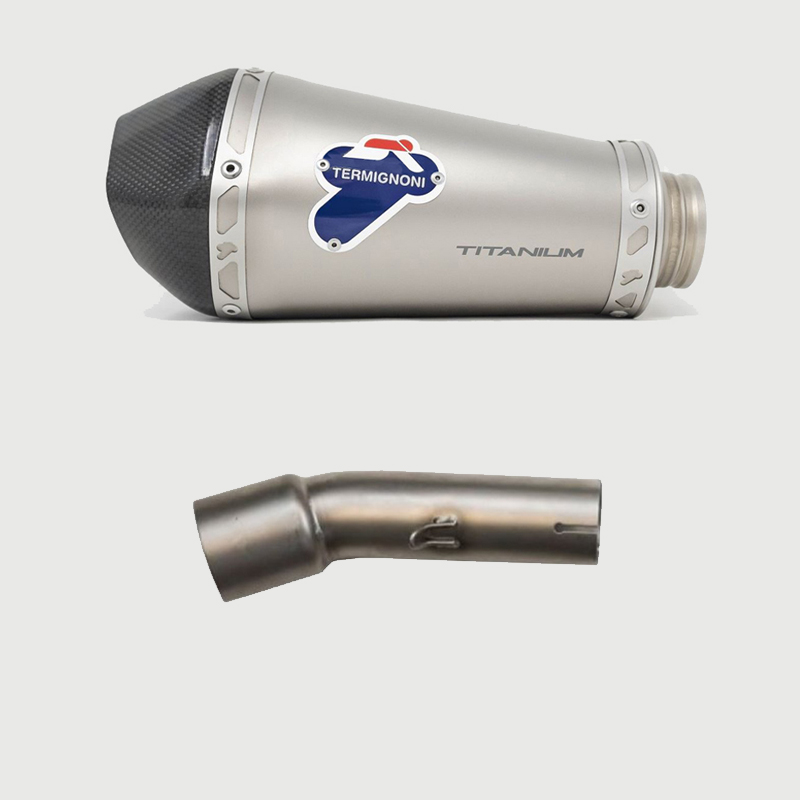 Kit Silenziatore Termignoni Racing in Titanio con fondello in carbonio e tubo di raccordo incluso per HONDA CBR 500 R 2019-2022
