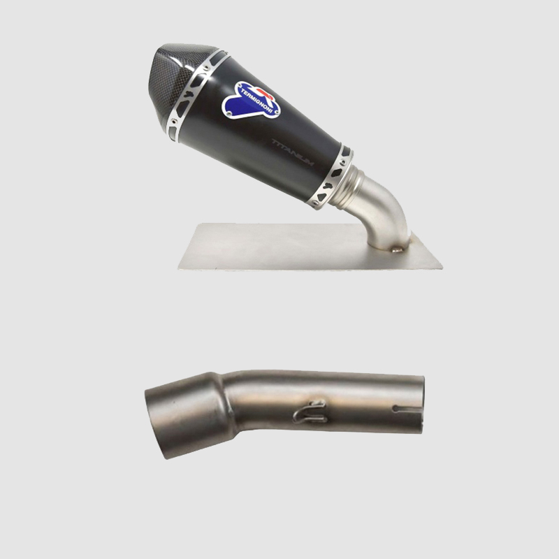 Kit Silenziatore Termignoni Relevance Conico Racing in Titanio Nero con fondello in carbonio e tubo di raccordo incluso per HONDA CB 500 F/X 2019-2022