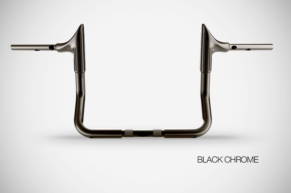 Manubrio Zard Bull 12 in Acciaio Inox Cromato Nero per HARLEY DAVIDSON GRAND AMERICAN TOURING 2024-2025