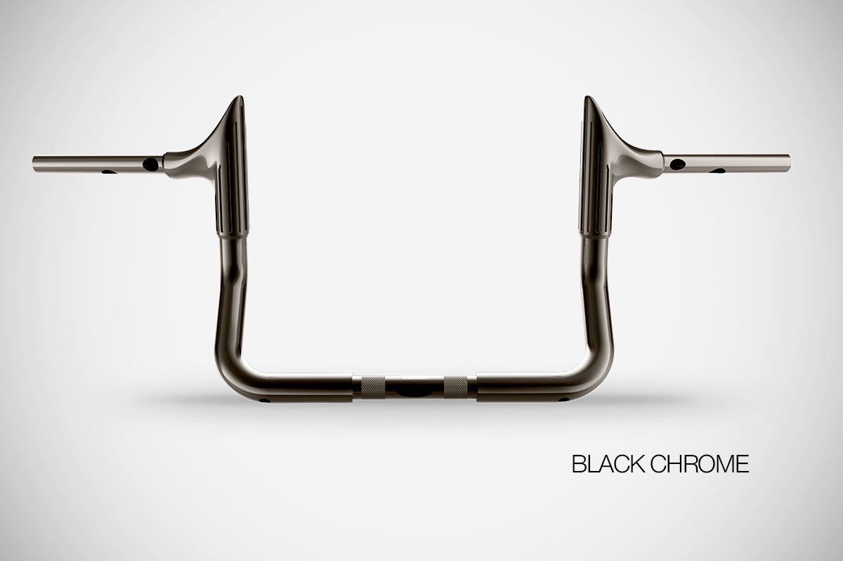 Manubrio Zard Bull 10 in Acciaio Inox Cromato Nero per HARLEY DAVIDSON CVO STREET GLIDE 2023-2025