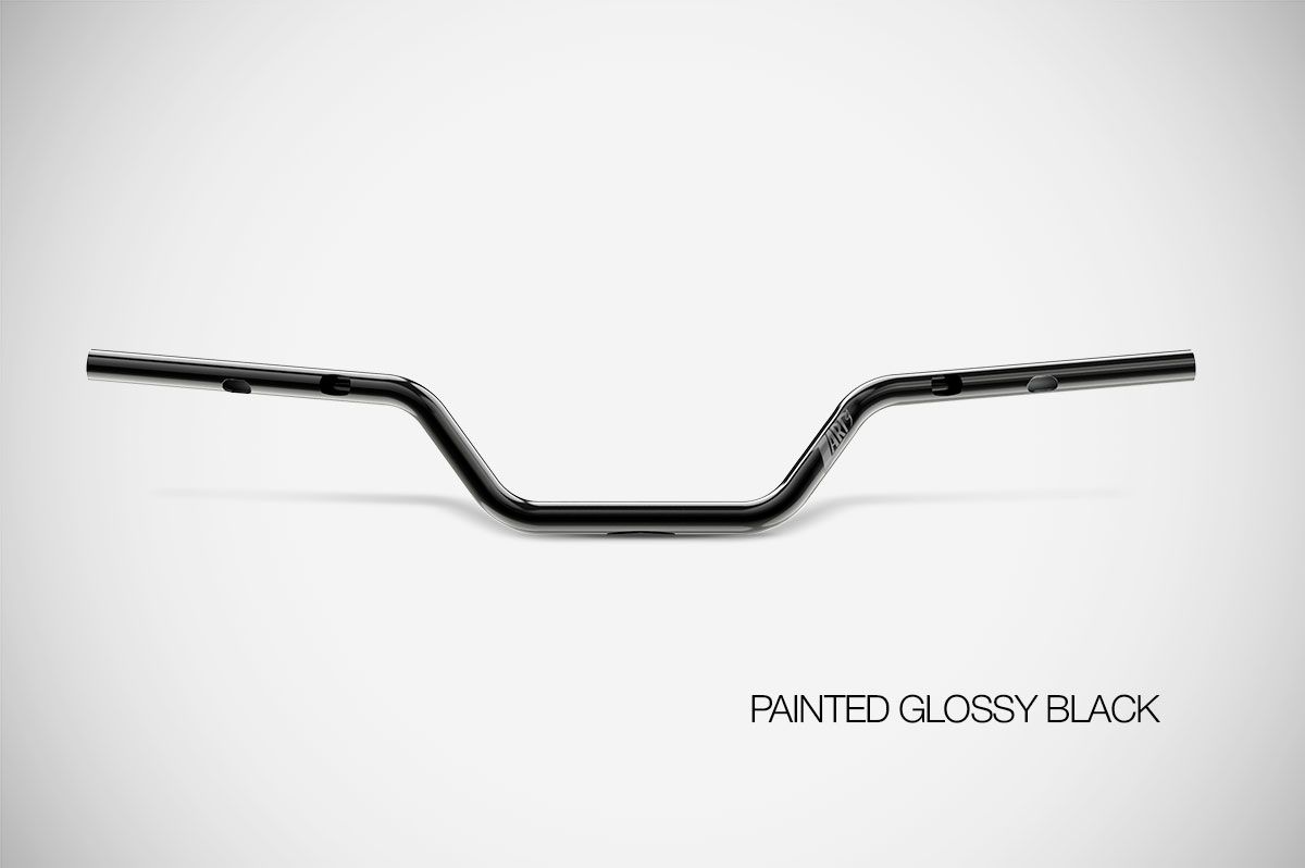 Manubrio Zard Sport Mid in Acciaio Inox Nero Lucido per HARLEY DAVIDSON CRUISER 2024-2025