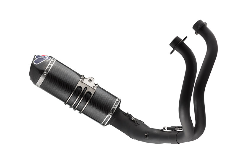 Scarico Completo Termignoni Racing in Acciaio Inox Nero con Terminale Relevance in Carbonio per YAMAHA XSR 700 2014-2020