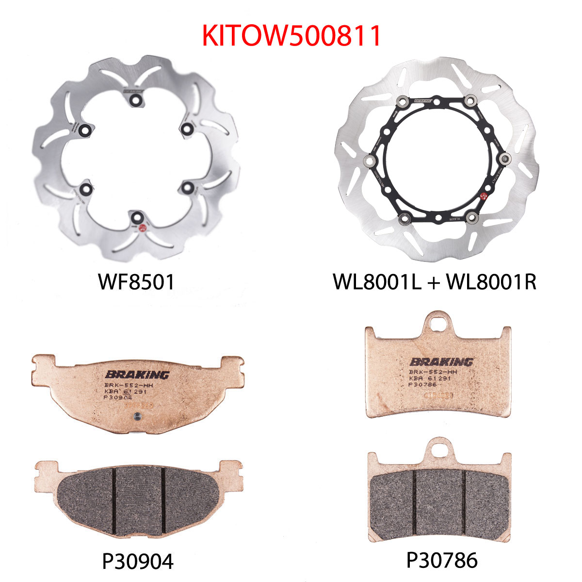 Kit Dischi Freno Maggiorati Racing Braking Anteriore e Posteriore per YAMAHA T-MAX 500 2008-2011