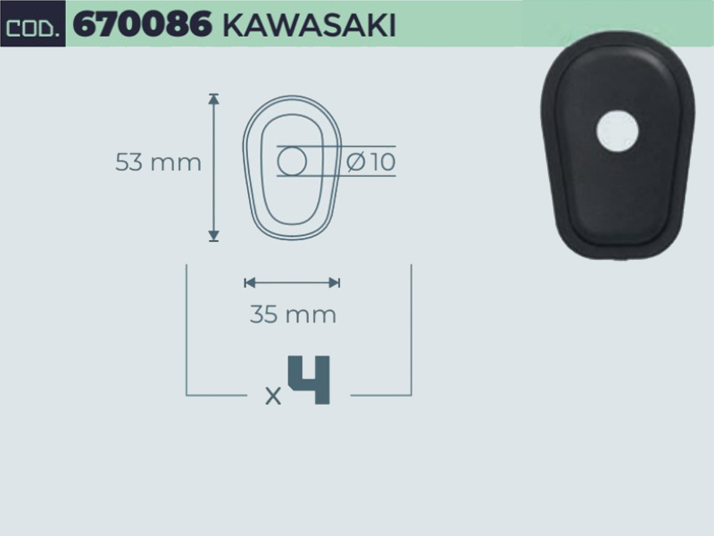 Adattatori Mototec per Indicatori di Direzione per KAWASAKI