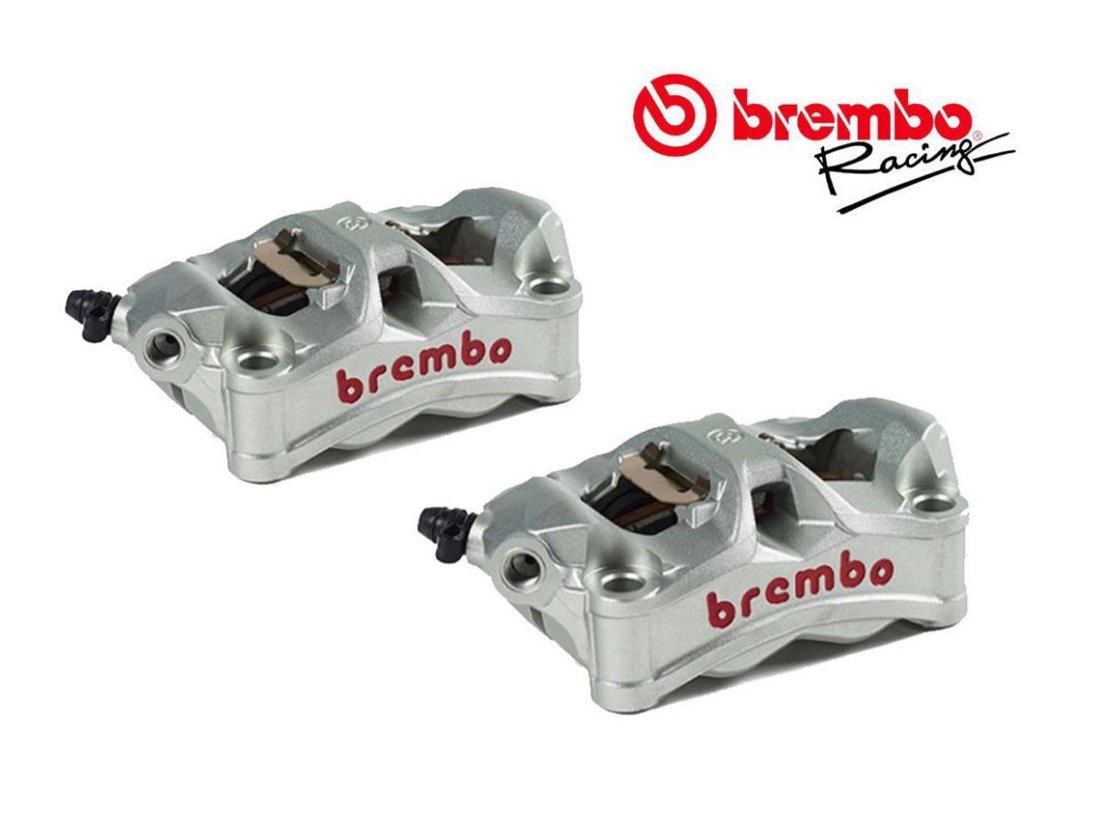 Coppia Pinze Freno Radiali Brembo Racing Stylema 100mm con Pastiglie Incluse
