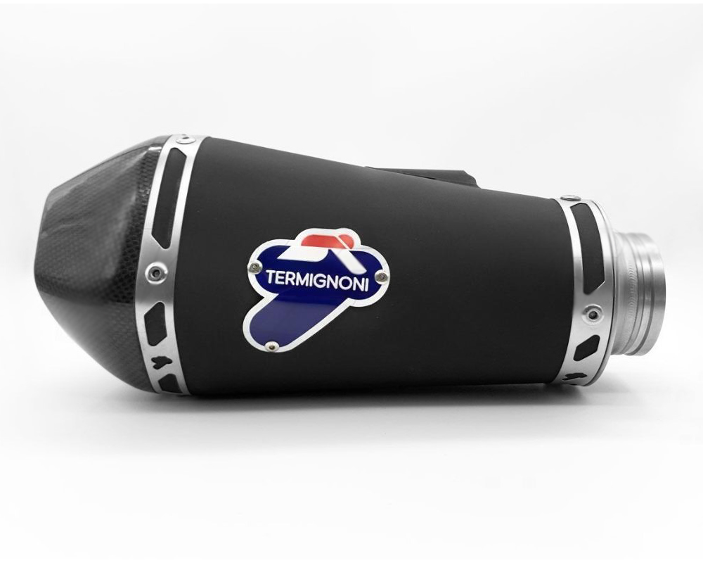 Kit Silenziatore Termignoni RLV-D54CN in Acciaio Inox Nero con Tubo di Raccordo per KTM SUPER DUKE 1390 R 2024-2025