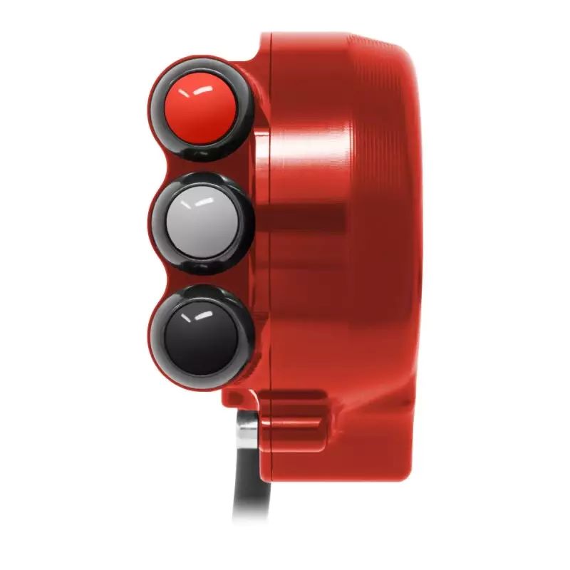 Comando gas Jetprime con pulsantiera integrata rosso per APRILIA RS 660 2020-2024