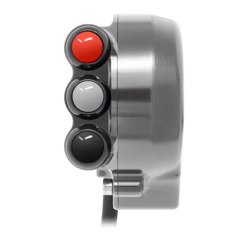 Comando gas Jetprime con pulsantiera integrata titanio per APRILIA RS 660 2020-2024