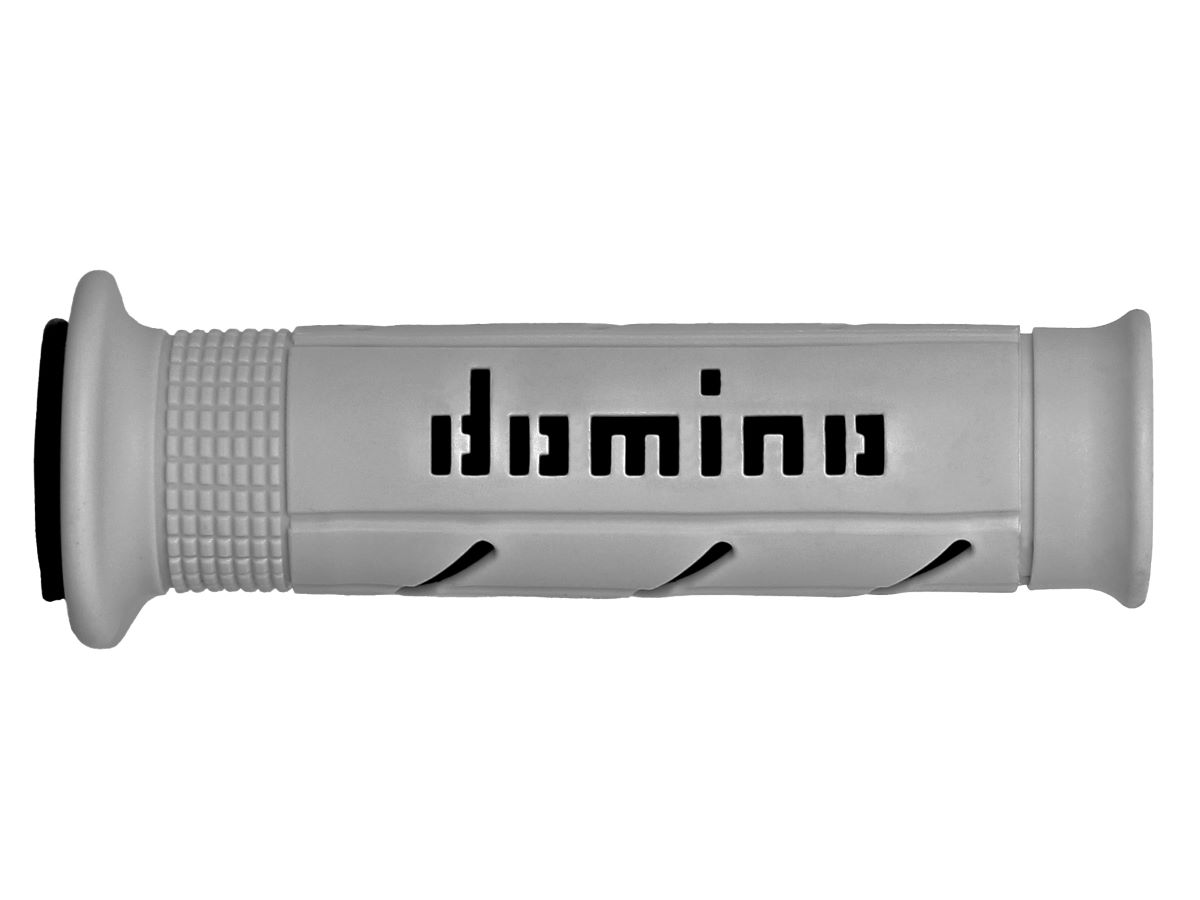 Manopole Domino Road-Racing Grigio-Nero Forate