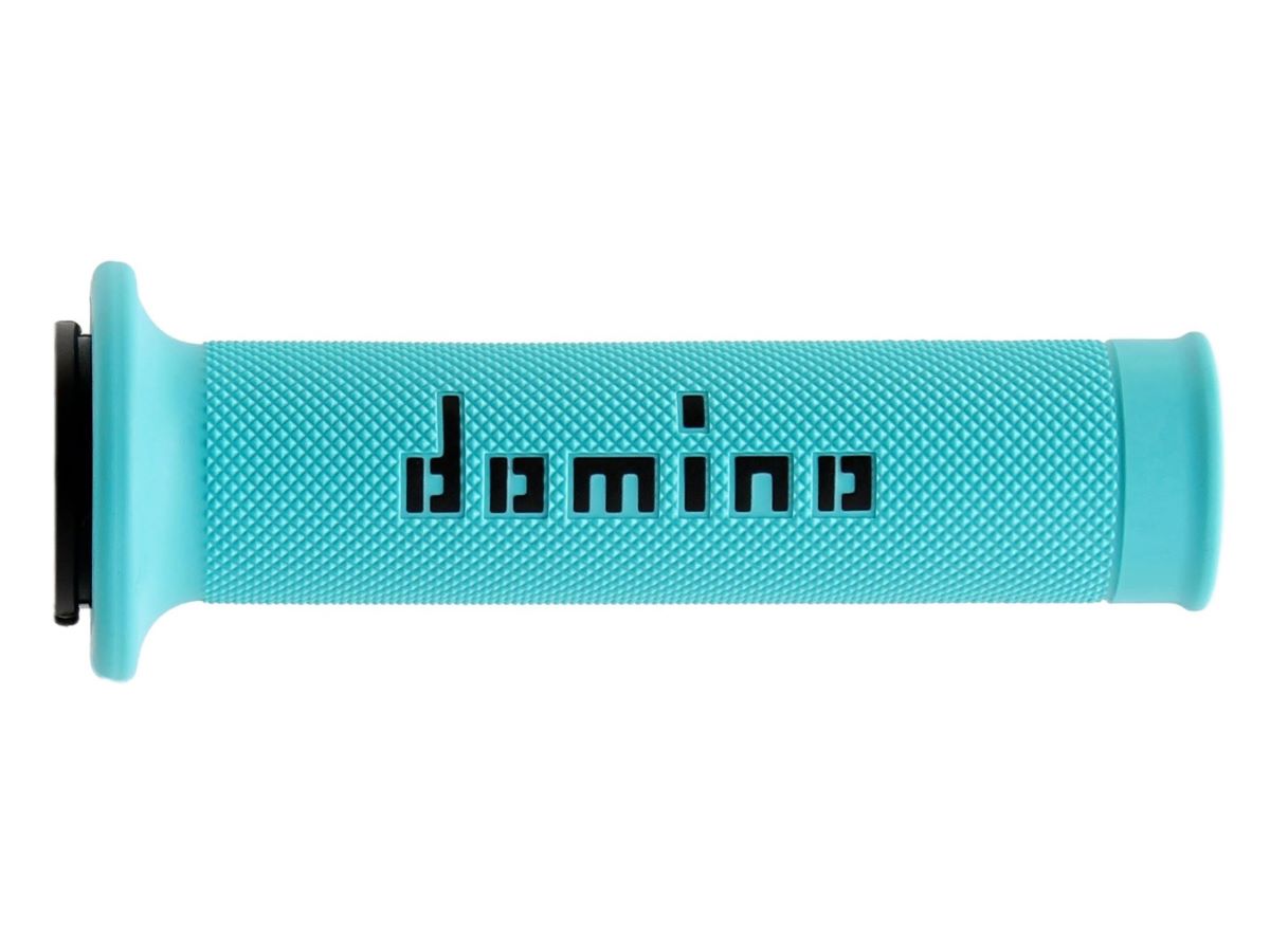 Manopole Domino Road-Racing Ciano-Nero Forate