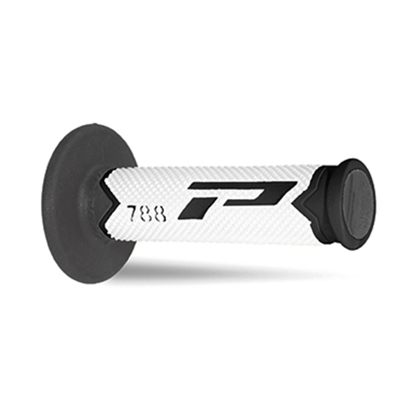 Manopole ProGrip Triple Density Cross Bianco Nero Titanio 788 Offroad