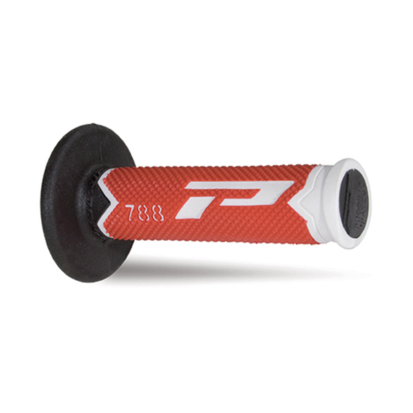 Manopole ProGrip Triple Density Cross Bianco Rosso Nero 788 Offroad