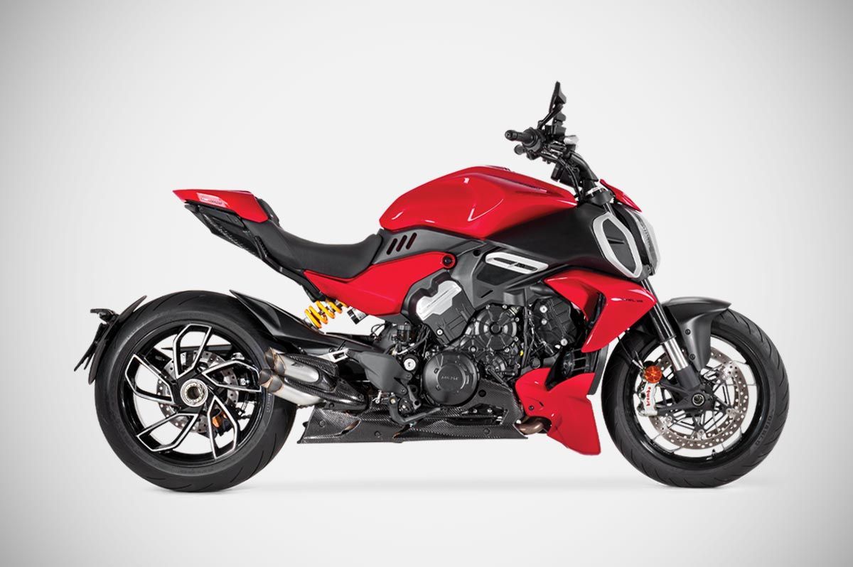 Slip-On Zard "Predator" in Acciaio Inox Racing con Paracalore per DUCATI DIAVEL V4 2023-2024