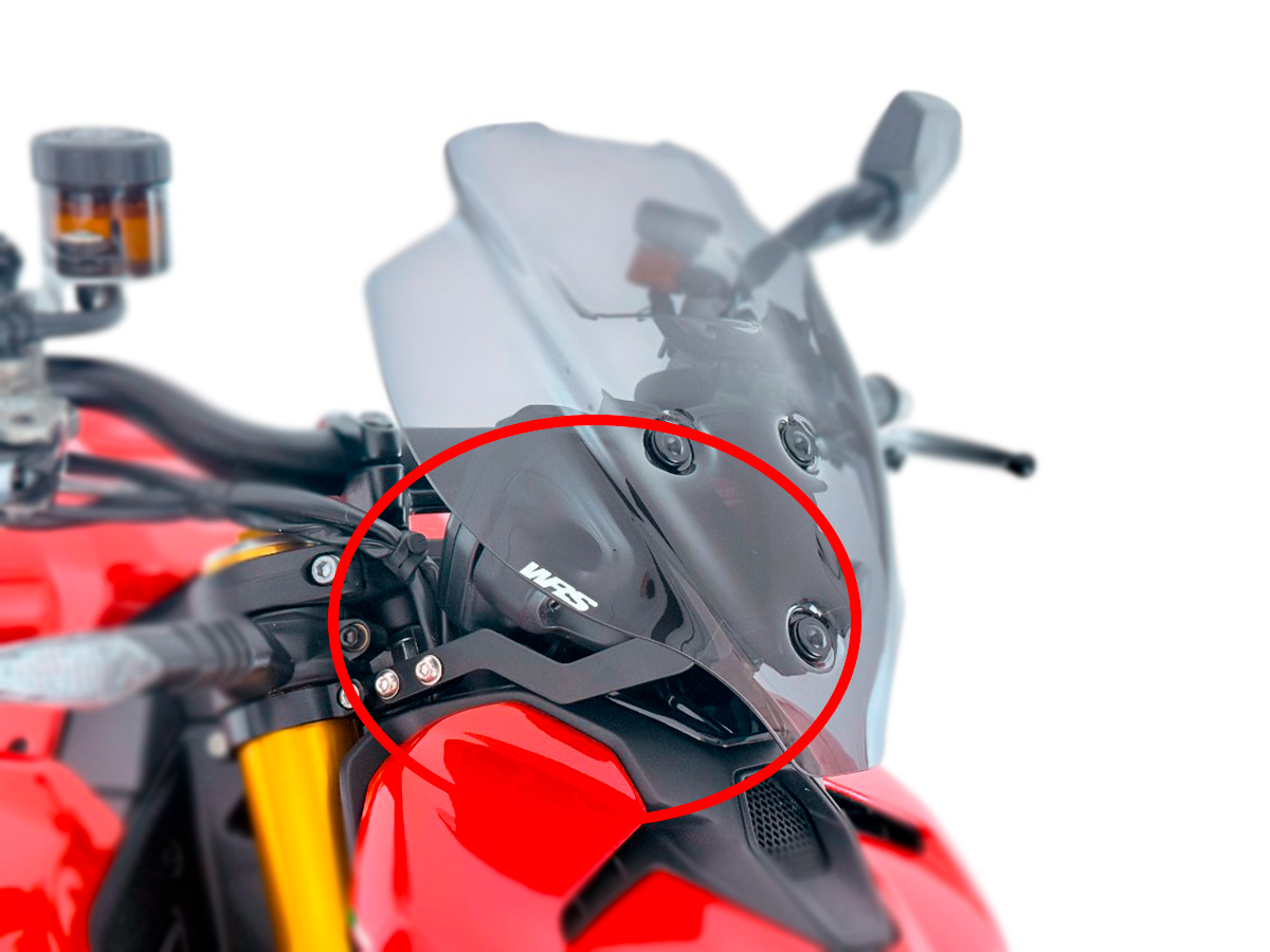 Telaietto supporto cupolino Wrs nero per DUCATI STREETFIGHTER V2 /S 2025