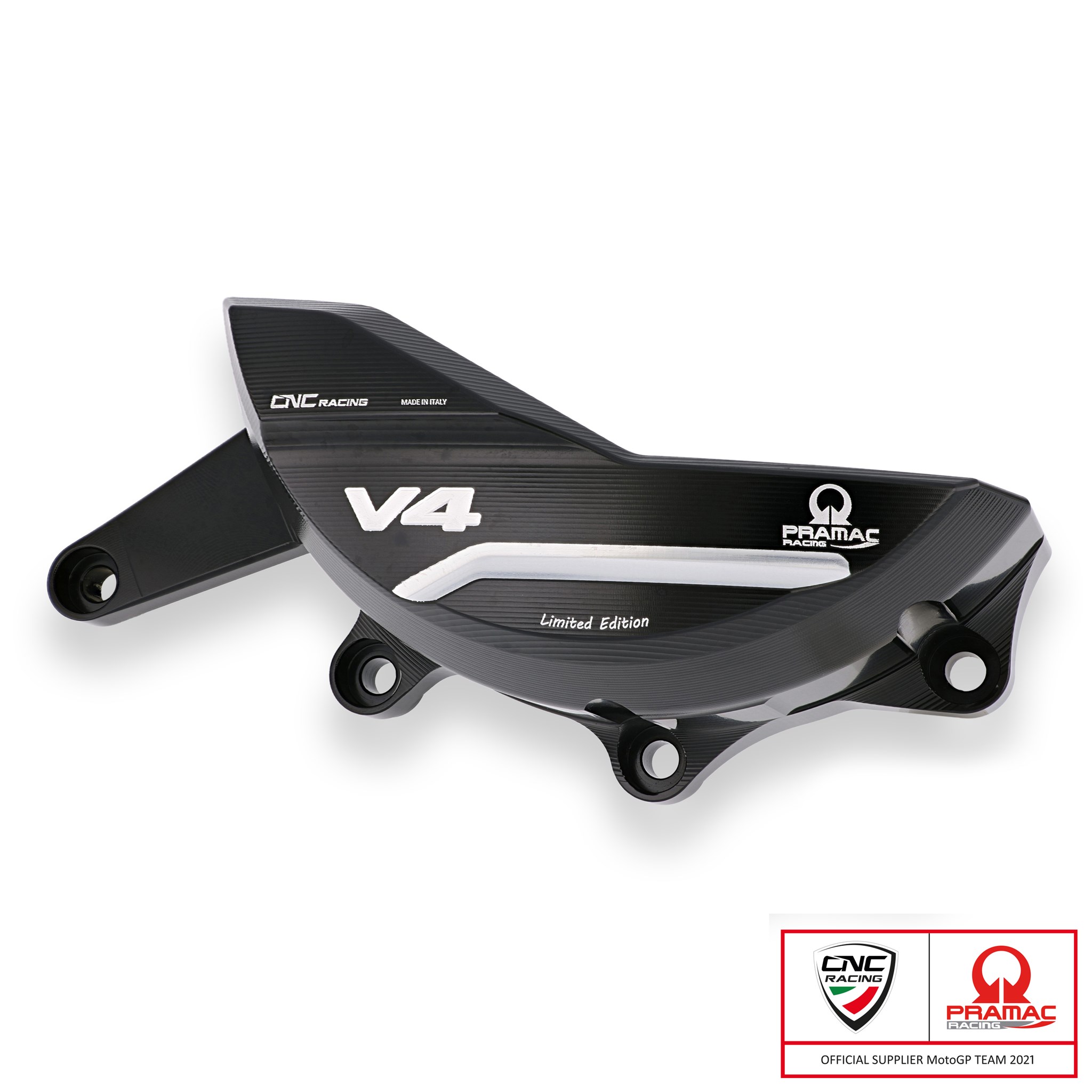 Protezione carter alternatore CNC Racing Pramac Racing Limited Edition per DUCATI STREETFIGHTER V4 /S 2020-2024