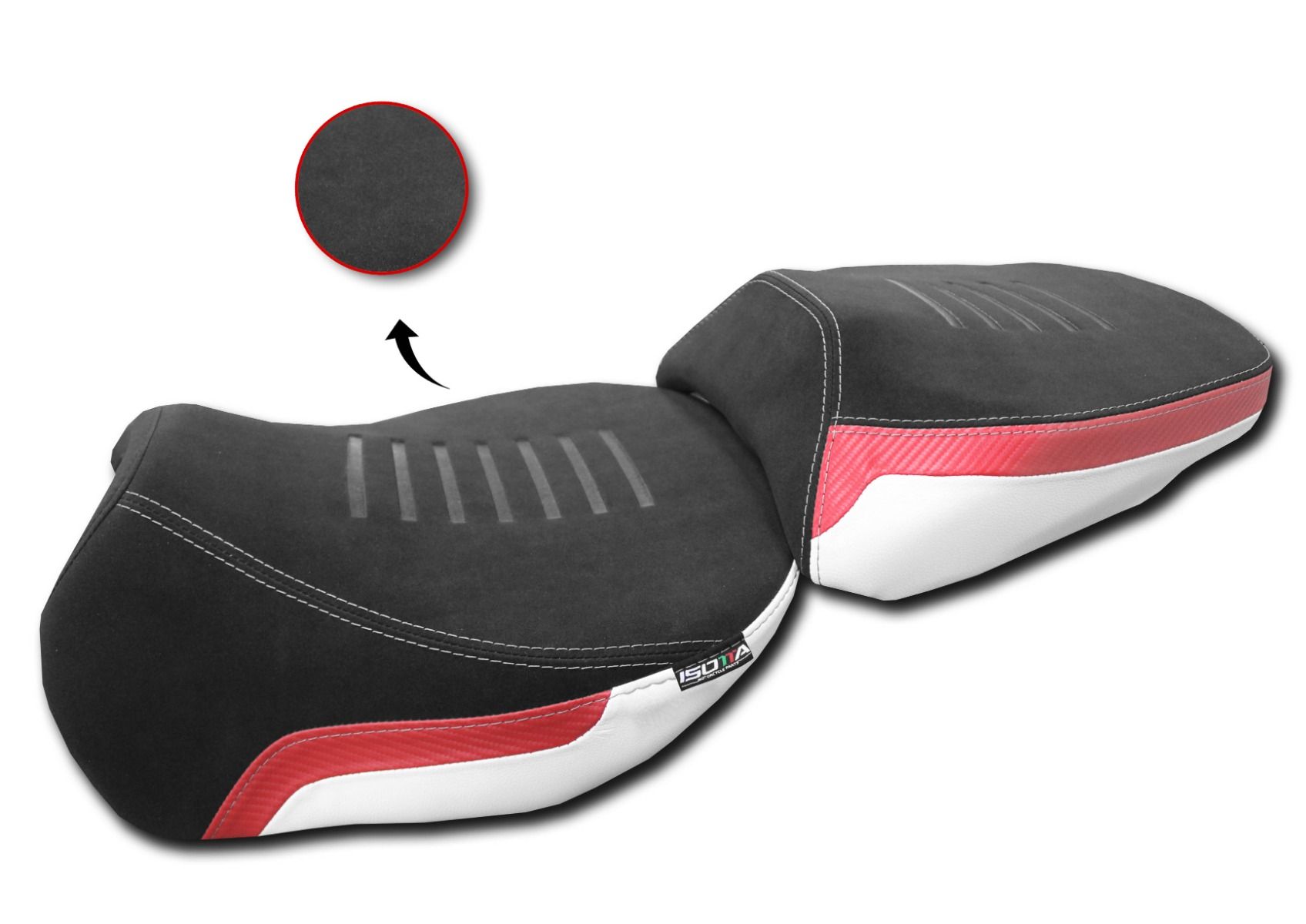 Sella posteriore comfort Rossa Isotta per DUCATI MULTISTRADA V4 /S 2022-2025