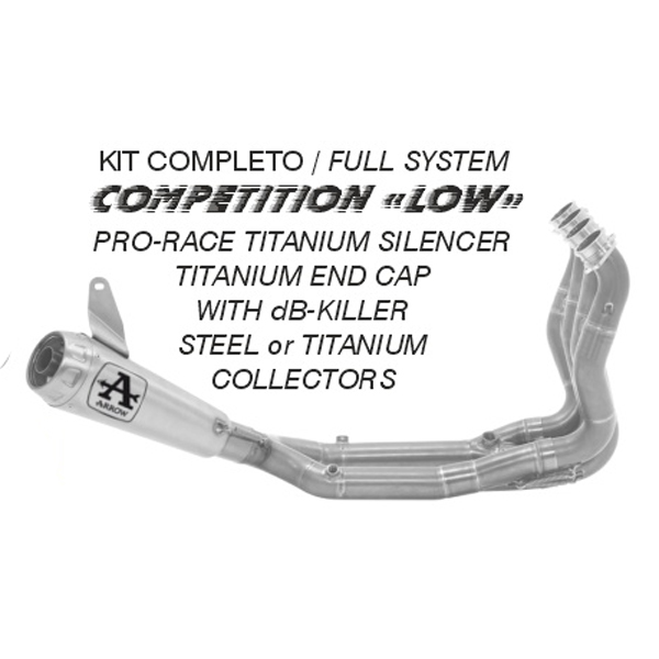 Kit completo Arrow Competition Low terminale Pro-Race Titanio fondello Titanio full titanium per BMW M 1000 RR 2025-2026