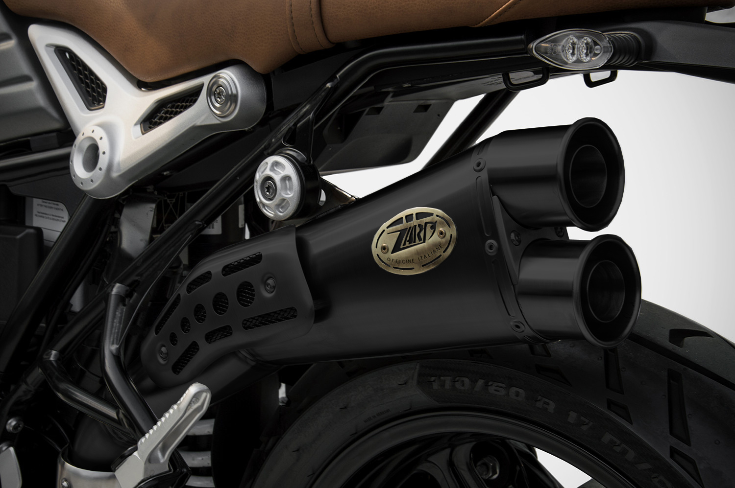Slip-On Zard " SPECIAL EDITION" Acciaio Inox Racing Nero per BMW R NINE T SCRAMBLER 2017-2020