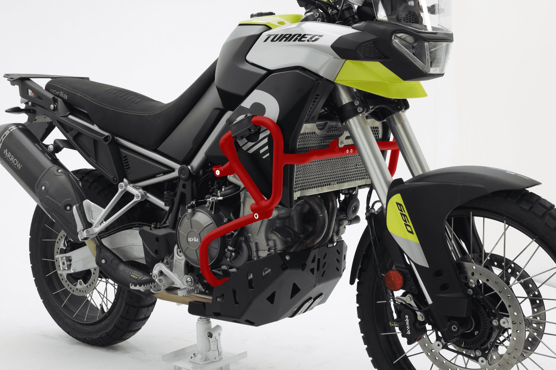 Crash bar in alluminio Rosso Isotta per APRILIA TUAREG 660 2022-2025