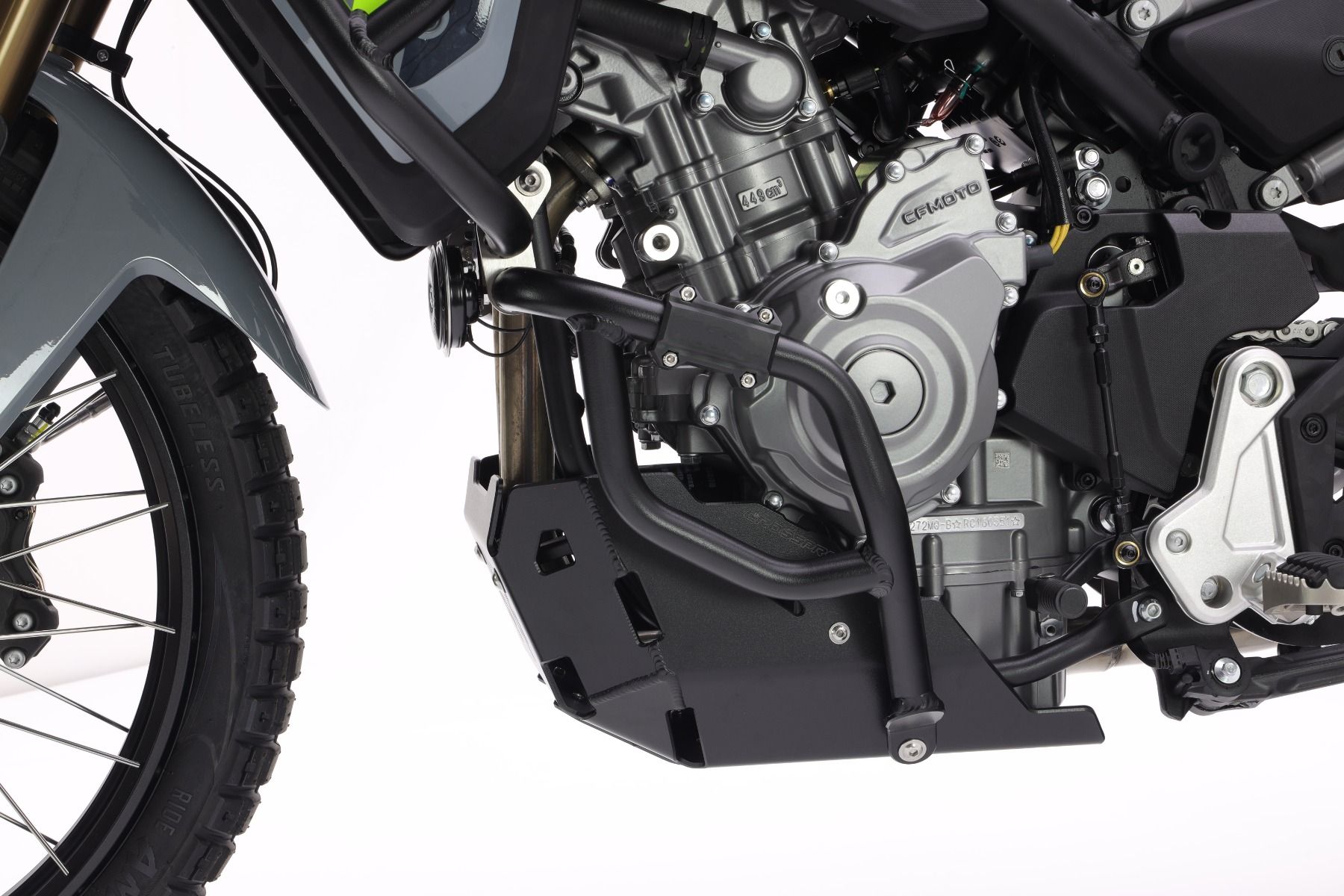 Crash bar inferiore in alluminio Nero Isotta per CFMOTO 450 MT 2024-2025