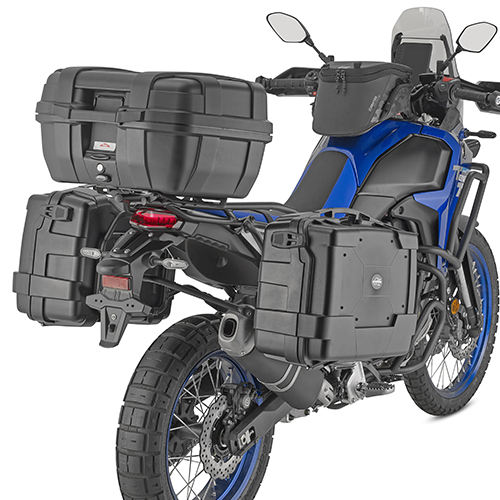 Portavaligie laterale specifico Kappa KL ONE-FIT configurato per valigie MONOKEY per YAMAHA TENERE' 700 RALLY 2025