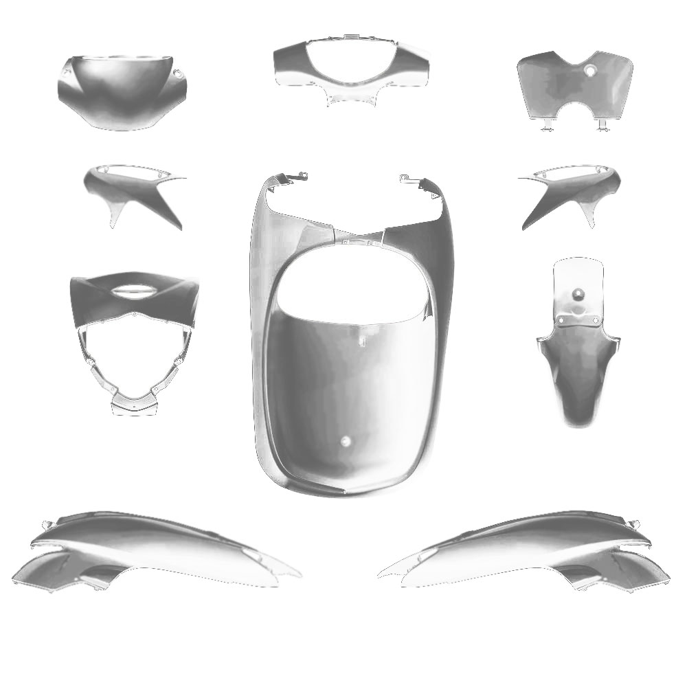 Kit carene stampate ad iniezione Argento per HONDA SH 125 2005-2008