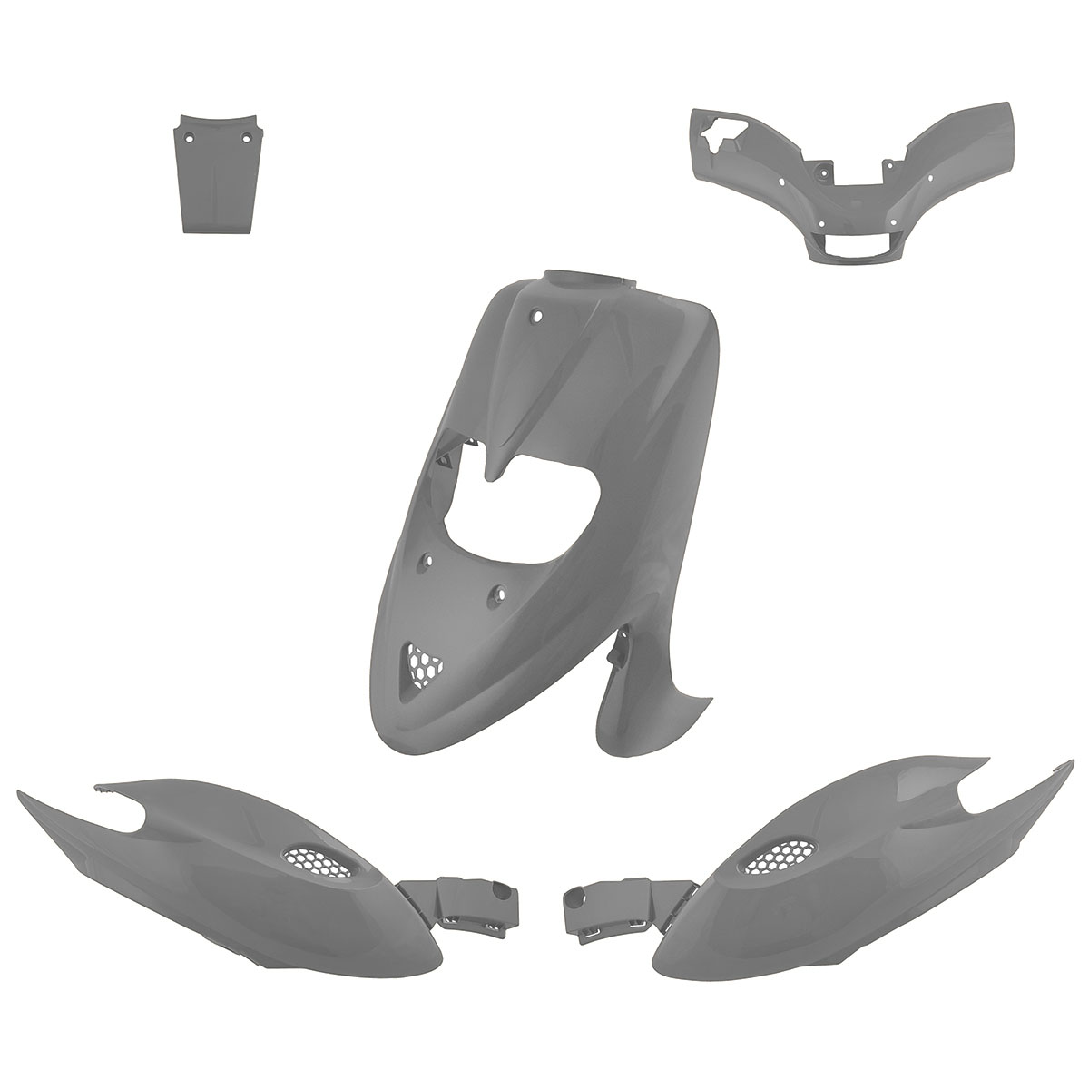 Kit carene stampate ad iniezione Grigie per GILERA STALKER 50 1997-2011
