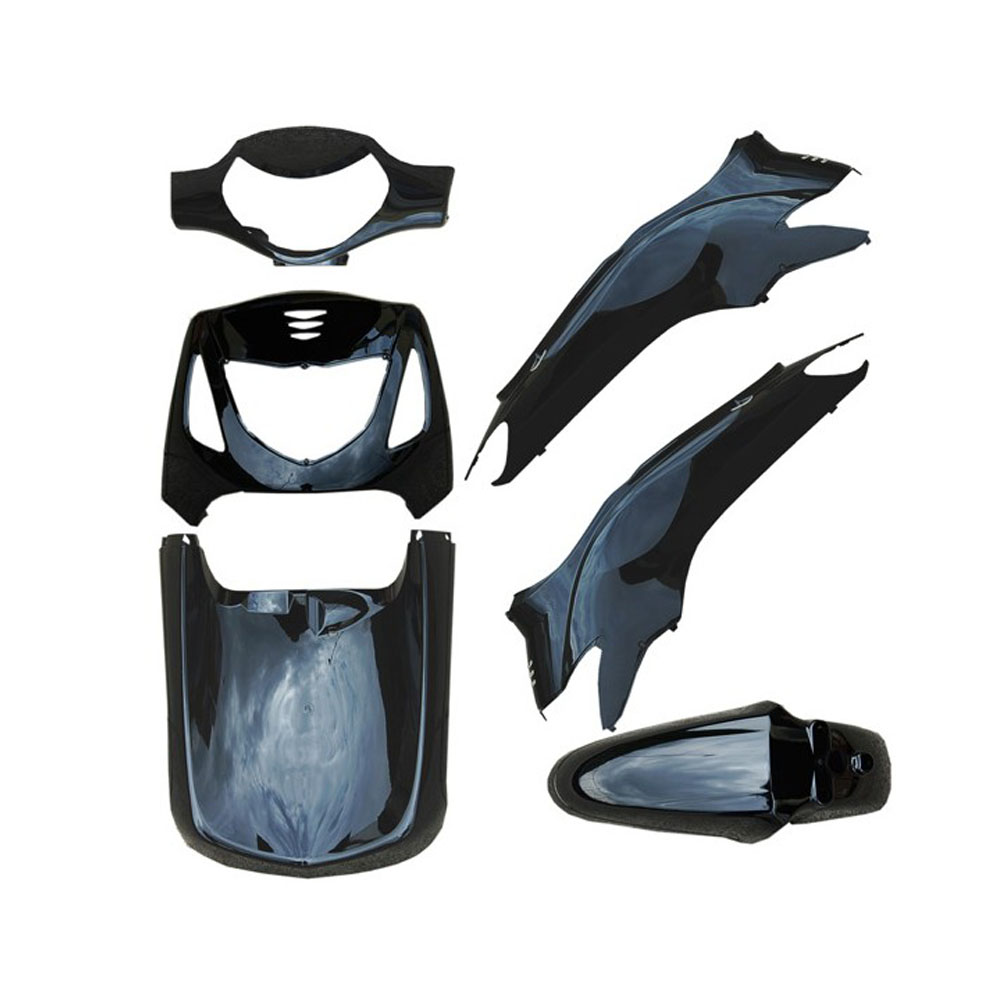Kit carene stampate ad iniezione Nere per HONDA SH 125 2001-2004