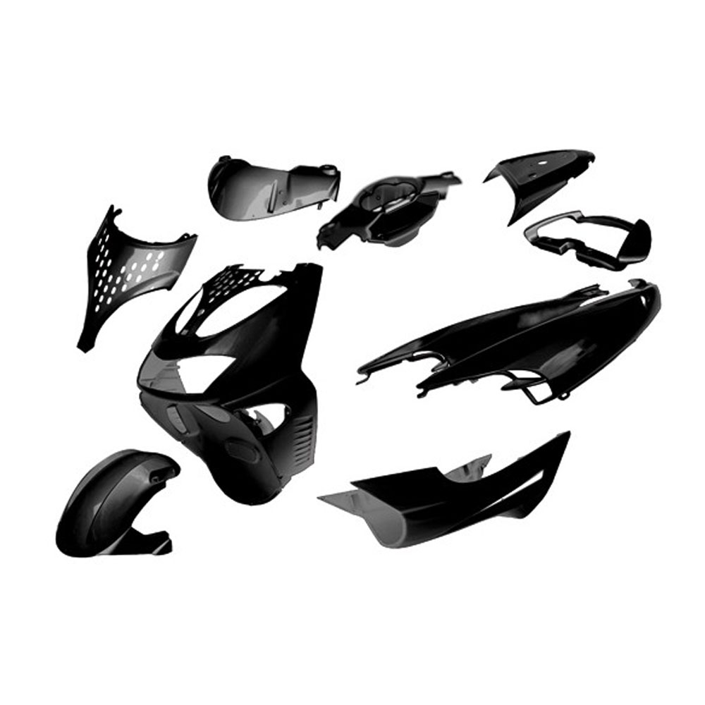 Kit carene stampate ad iniezione Nere per APRILIA SR 50 WWW 1997-2012