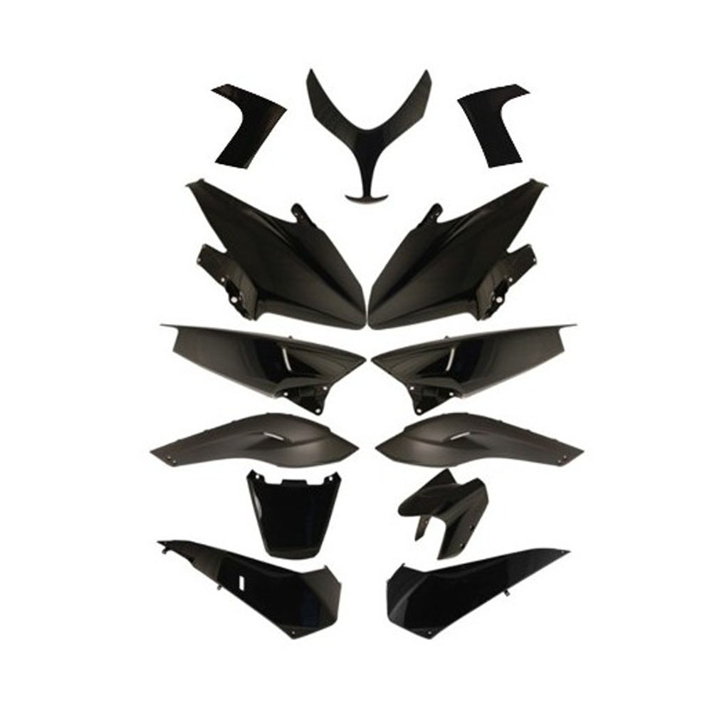 Kit carene stampate ad iniezione Nere per YAMAHA T-MAX 500 2008-2011