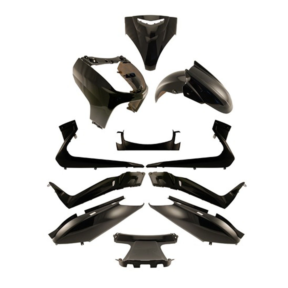 Kit carene stampate ad iniezione Nere per YAMAHA X-MAX 250 2005-2009