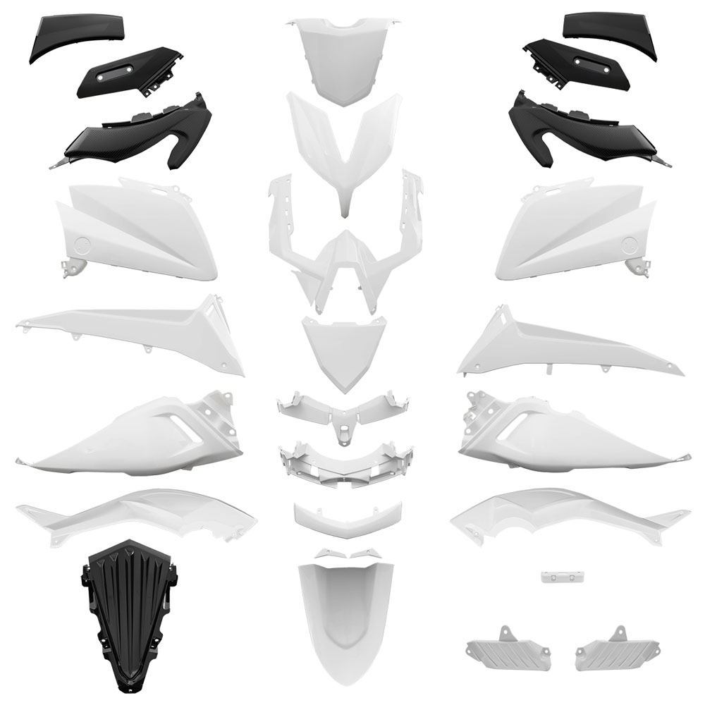 Kit carene stampate ad iniezione Bianche per YAMAHA T-MAX 530 2015-2016